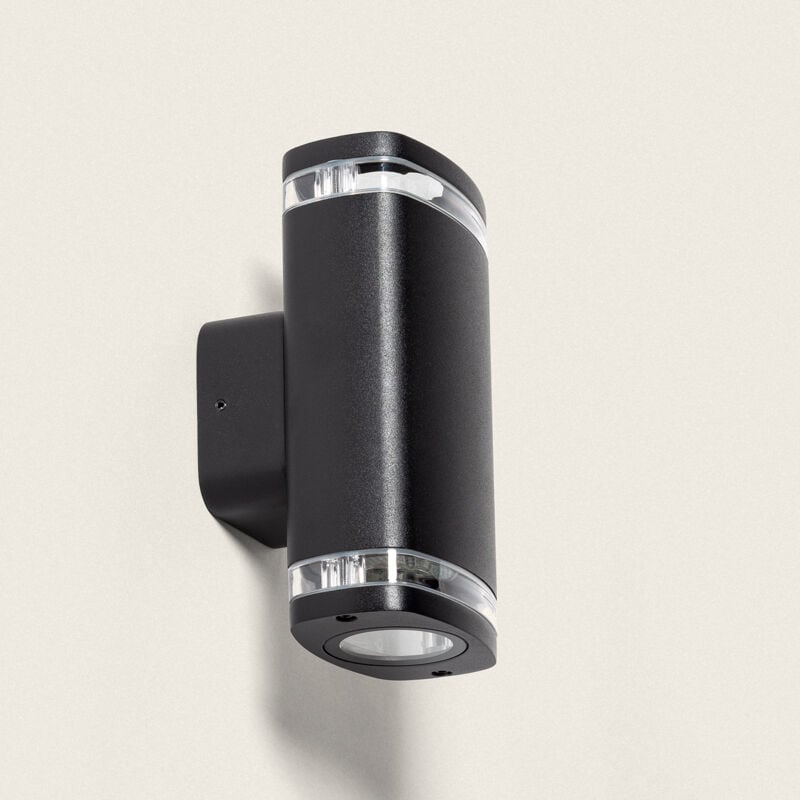 foto del prodotto applique da parete per esterni doppia luce ranedux nero