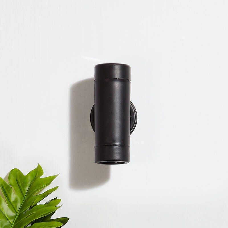 foto del prodotto applique da parete per esterni doppia luce satin nero