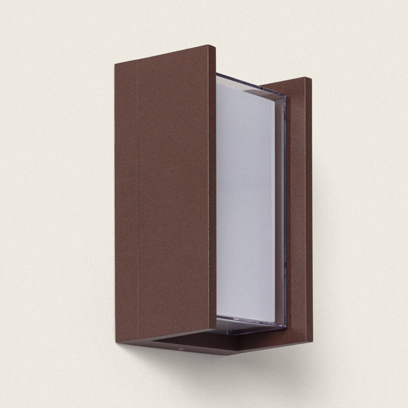 foto del prodotto applique da parete per esterni led 12w alluminio cct selezionabile diffusore doppio lysandra ossido