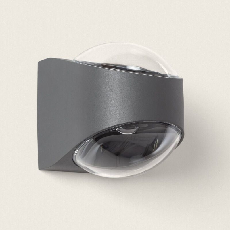 foto del prodotto applique da parete per esterni led 12w alluminio doppia luce adelfa grigio scuro