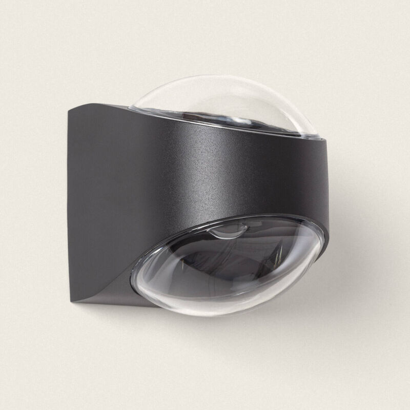 foto del prodotto applique da parete per esterni led 12w alluminio doppia luce adelfa nero