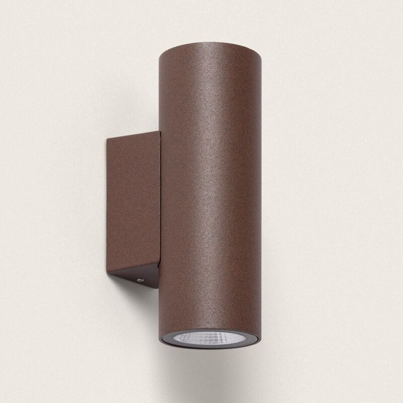 foto del prodotto applique da parete per esterni led 12w alluminio doppia luce cct selezionabile cct satna ossido