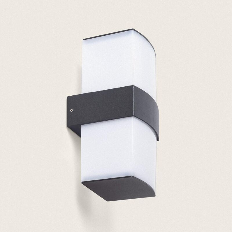 foto del prodotto applique da parete per esterni led 12w alluminio superficie berdy duo nero