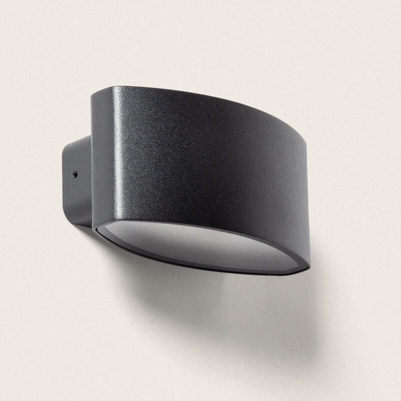 foto del prodotto applique da parete per esterni led 12w rettangolare nero masha nero