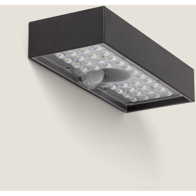 foto del prodotto applique da parete per esterni led 6w karl solare nero bianco naturale 4000k