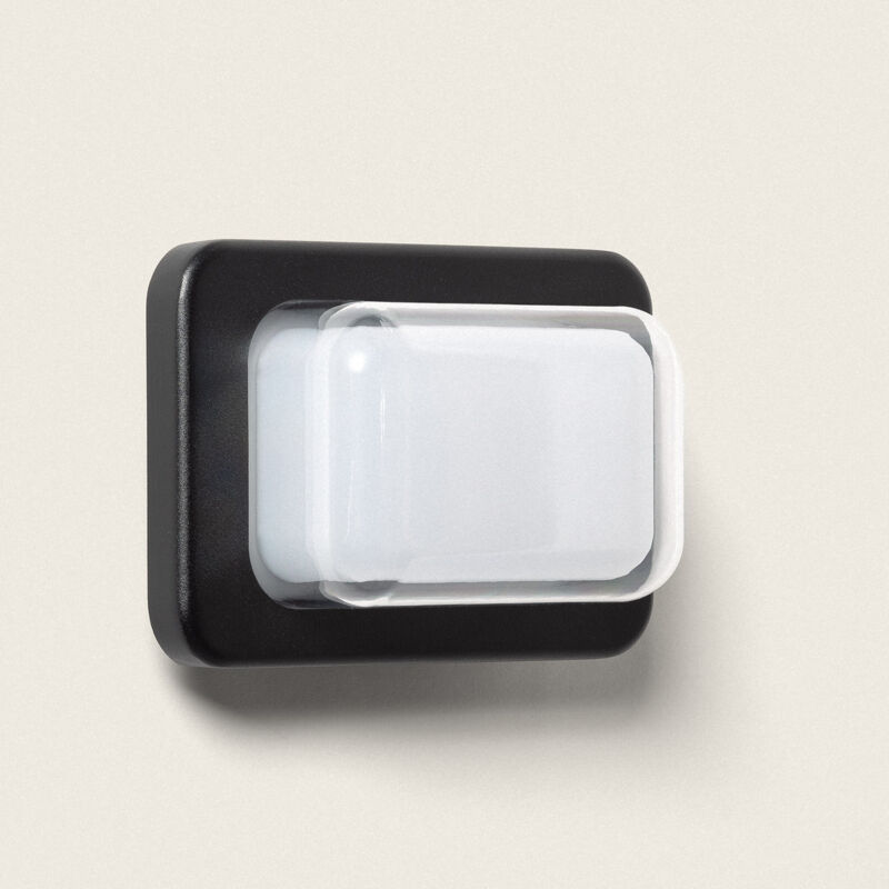 foto del prodotto applique da parete per esterni led 8w rettangolare nero gulpos nero opaco