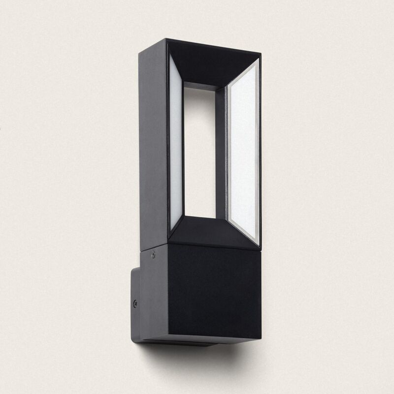 foto del prodotto applique da parete per esterni led alluminio 2x5w trimel nero nero