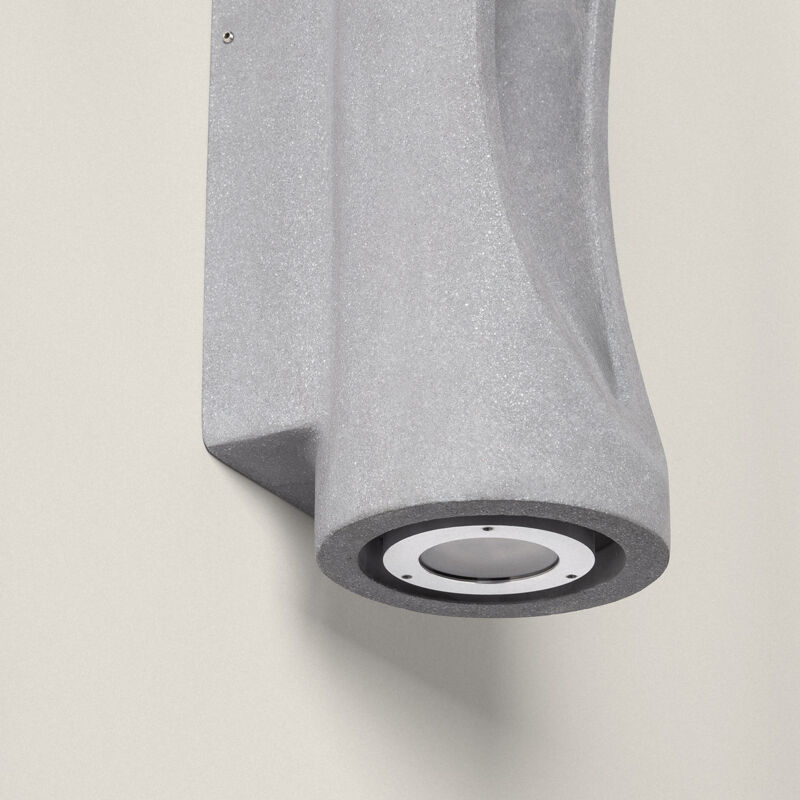 foto del prodotto applique da parete per esterni led regolabile 12w cemento large brinvo grigio pietra