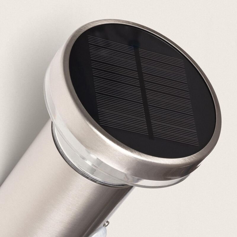 foto del prodotto applique da parete per esterni solar led 1,5w alluminio con sensore di movimento basil argento