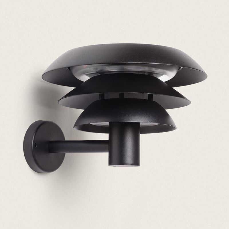 foto del prodotto applique da parete per esterni solare led 1,5w alluminio biel nero