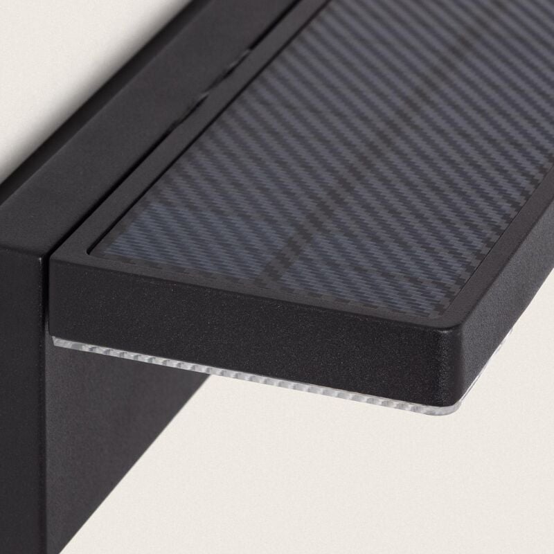 foto del prodotto applique da parete per esterni solare led 5w alluminio con sensore di movimento bran nero