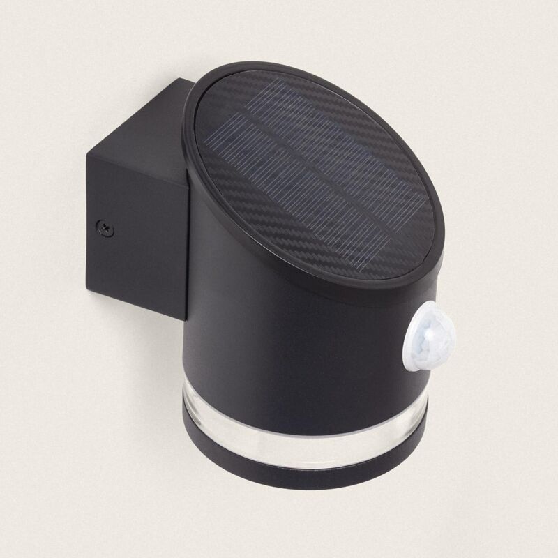foto del prodotto applique da parete per esterni solare led alluminio con sensore di movimento eddan