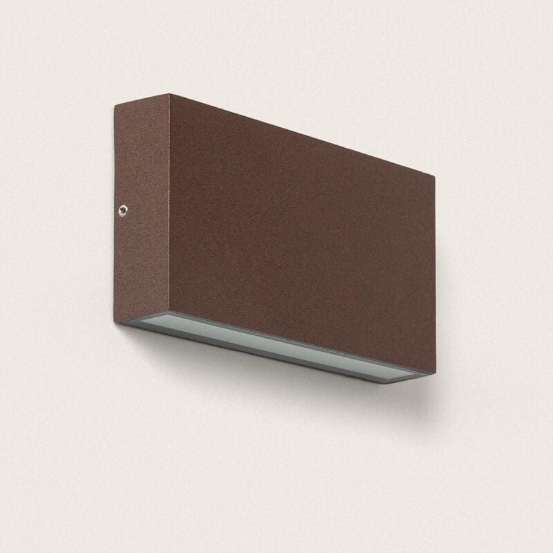 foto del prodotto applique da parete per esterno led 10w alluminio illuminazione doppia luce cct selezionabile brooky m ossido