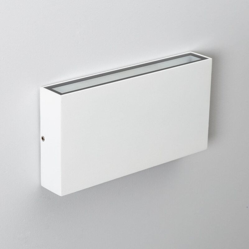 foto del prodotto applique da parete per esterno led 10w doppia luce rettangolare bianco kaira bianco naturale 4000k