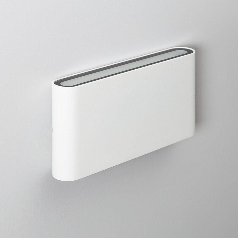 foto del prodotto applique da parete per esterno led 12w doppia luce rettangolare bianco einar bianco caldo 2700k