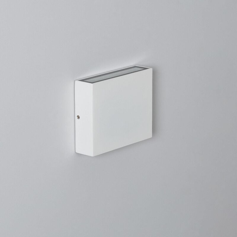 foto del prodotto applique da parete per esterno led 6w doppia luce quadrato bianco kaysa 2700k bianco caldo