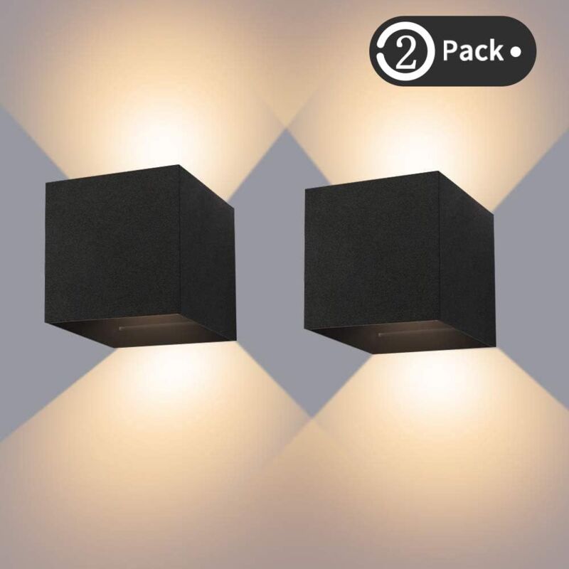 immagine 0 del prodotto applique da parete per interni esterni da 12 w, lampada da parete a led ip65 impermeabile, design regolabile su e gi , luce bianca calda 3000 k,