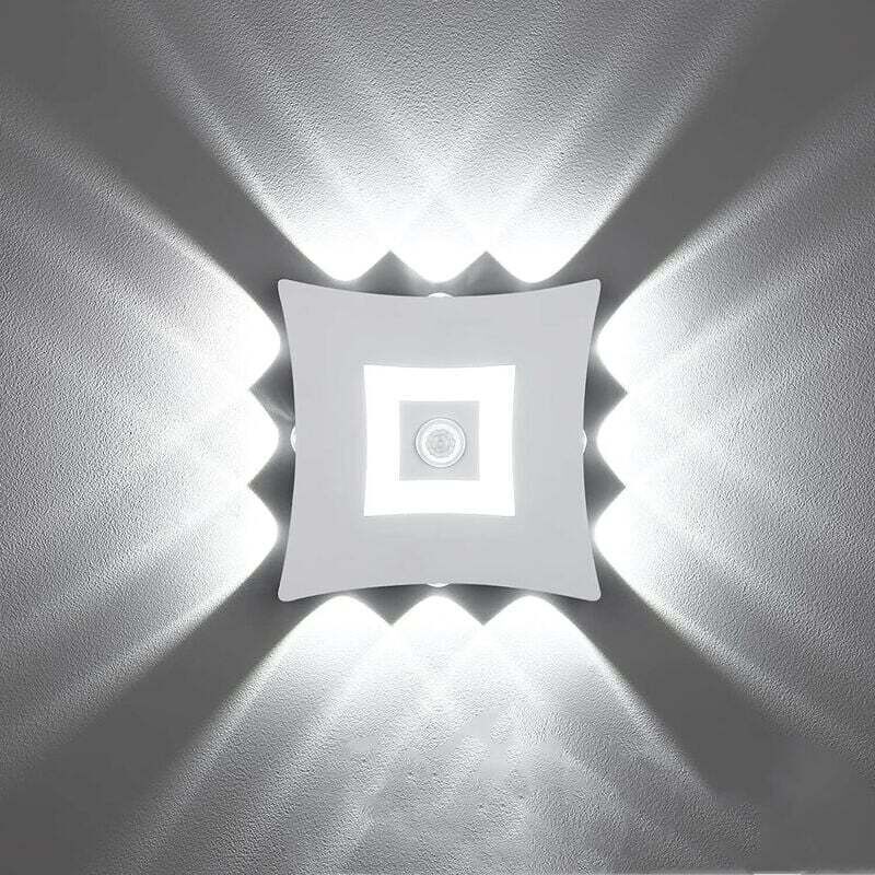 foto del prodotto applique da parete per soggiorno e ingressoapplique da parete moderna a led da esterno da 18 w con sensore di movimento pir, lampada da parete