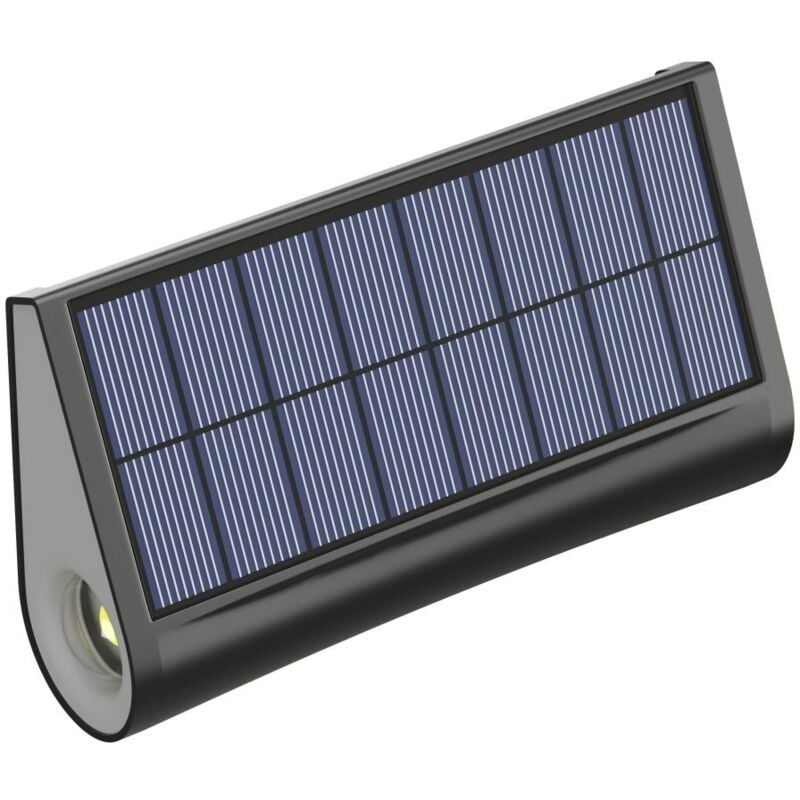foto del prodotto applique da parete solare 30 lumen nero trestia