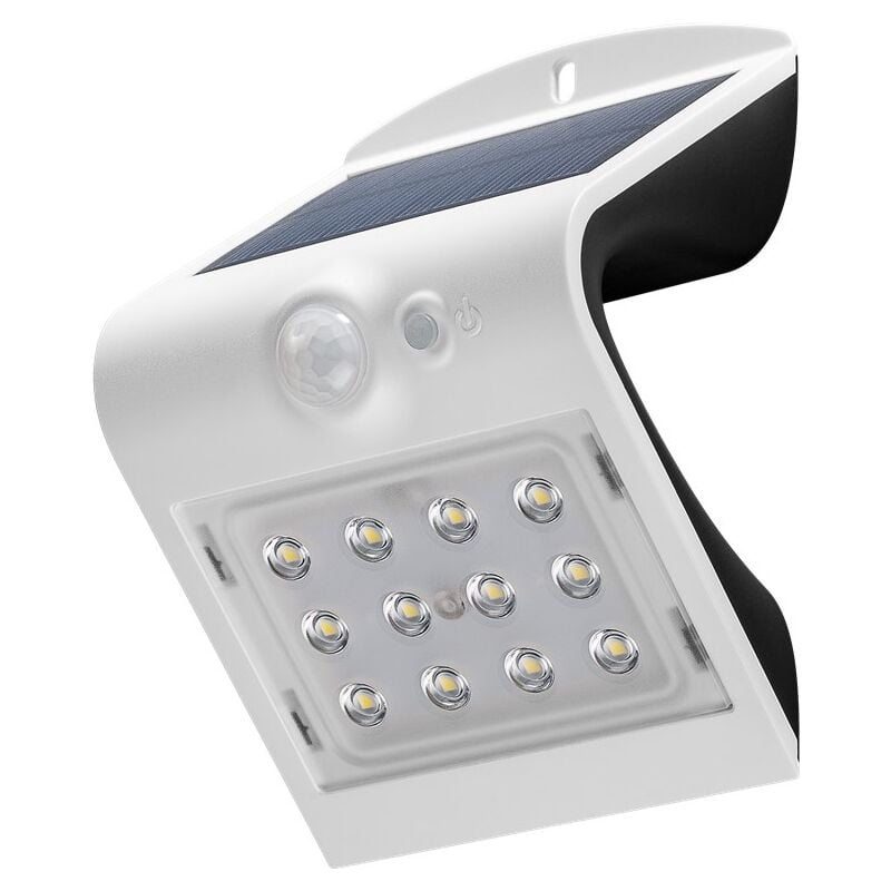 foto del prodotto applique da parete solare a led con sensore di movimento, 1,5 w, bianco, soluzione di illuminazione bianca neutra per ingressi di case, carport e