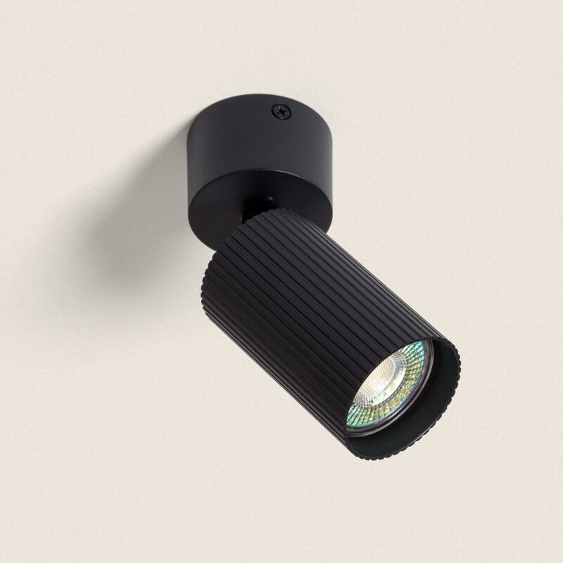 foto del prodotto applique da soffitto alluminio aritz 1 faretto nero
