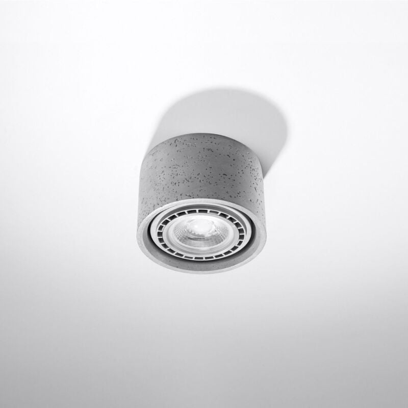 foto del prodotto applique da soffitto basic 1 cemento sollux grigio