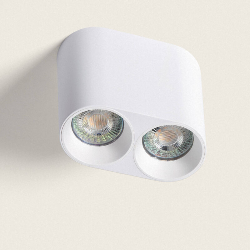 foto del prodotto applique da soffitto circolare doppio traxim bianco