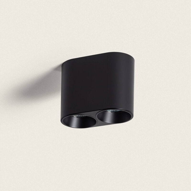 foto del prodotto applique da soffitto circolare doppio traxim nero