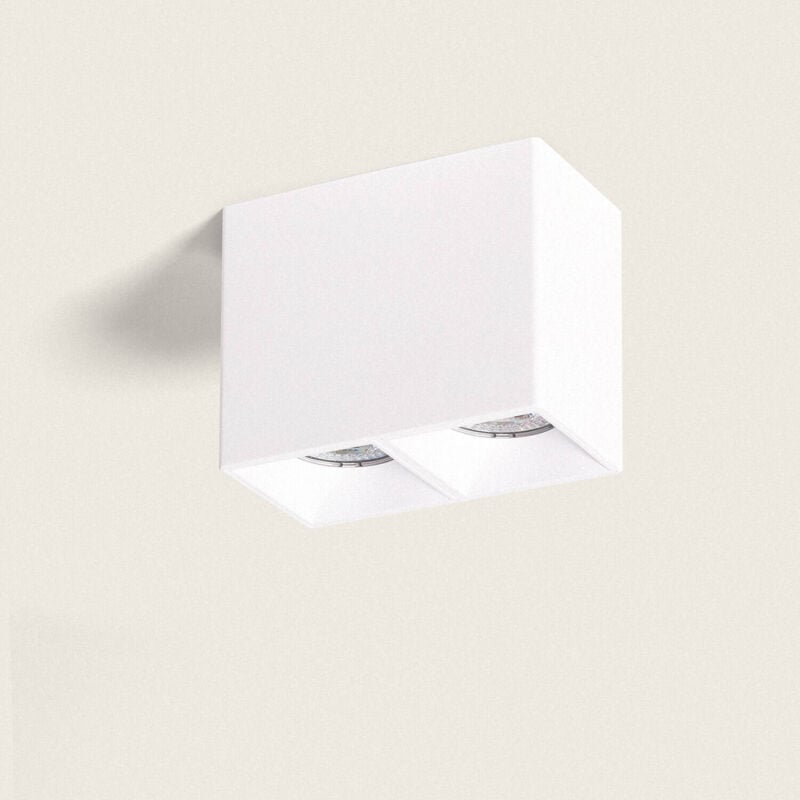 foto del prodotto applique da soffitto quadrata doppia traxim bianco