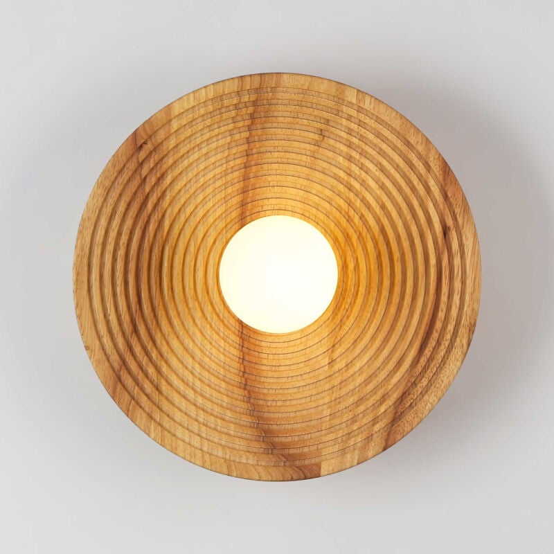 foto del prodotto applique di design in legno rianne g9 28cm