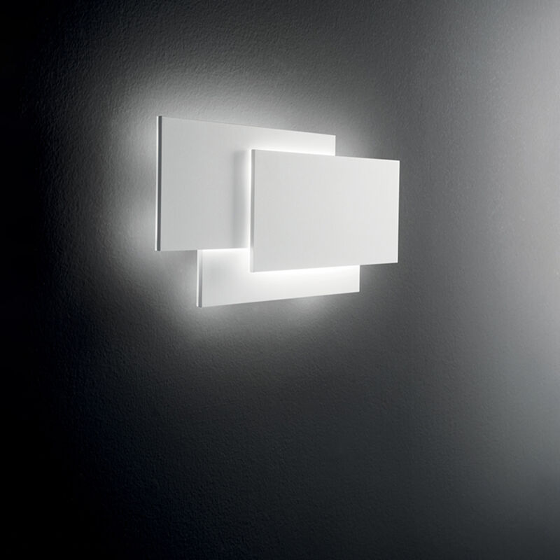 foto del prodotto applique dip led 36w 2880lm 3000k in alluminio verniciato bianco 3 rettangoli