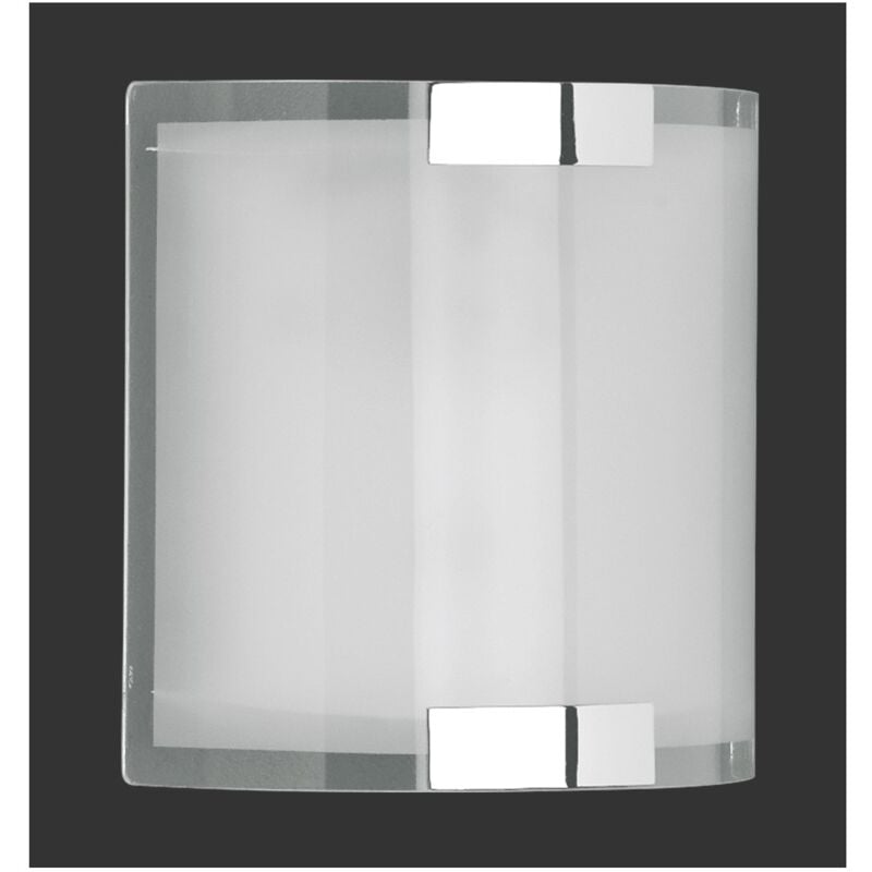 foto del prodotto applique divo cromo e vetro bianco sabbiato 20x20 cm trio lighting