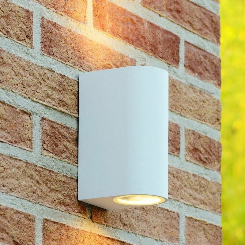 foto del prodotto applique doppia emissione a parete interno esterno ip65 porta faretto gu10 es14b