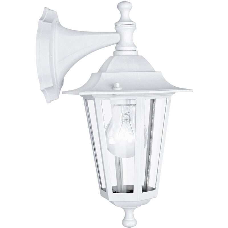 foto del prodotto applique esterno classica laterna 5 alluminio bianco vetro 1 luce e27