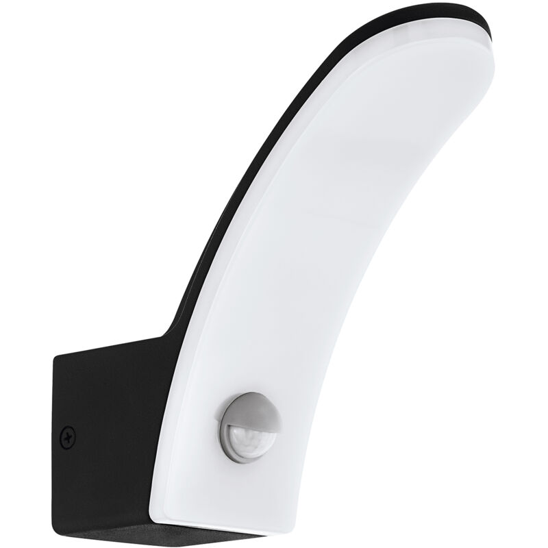 foto del prodotto applique esterno contemp fiumicino alluminio nero policarbonato bianco led