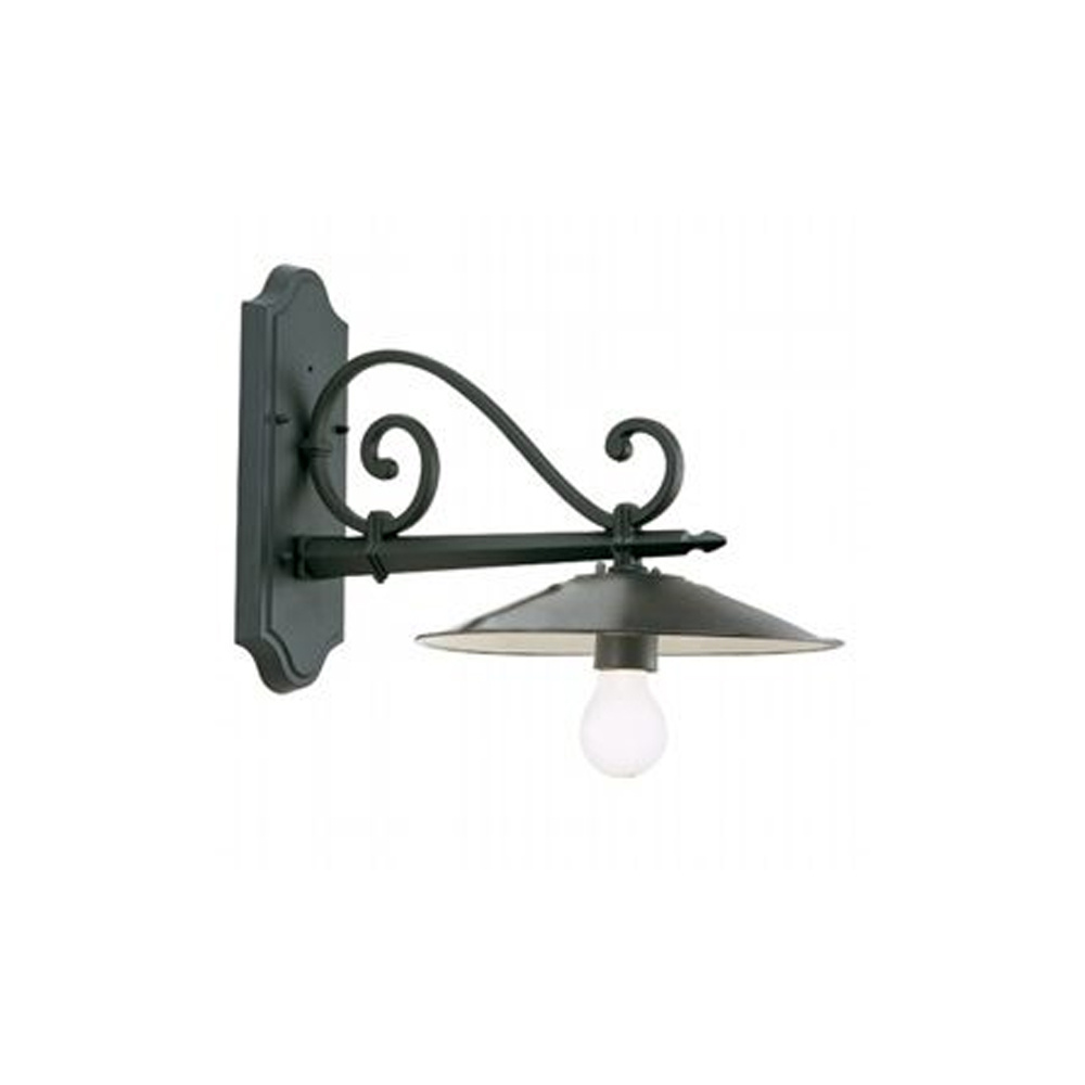 foto del prodotto applique esterno contemporanea antique alluminio e porcellana grigio 1 luce e27