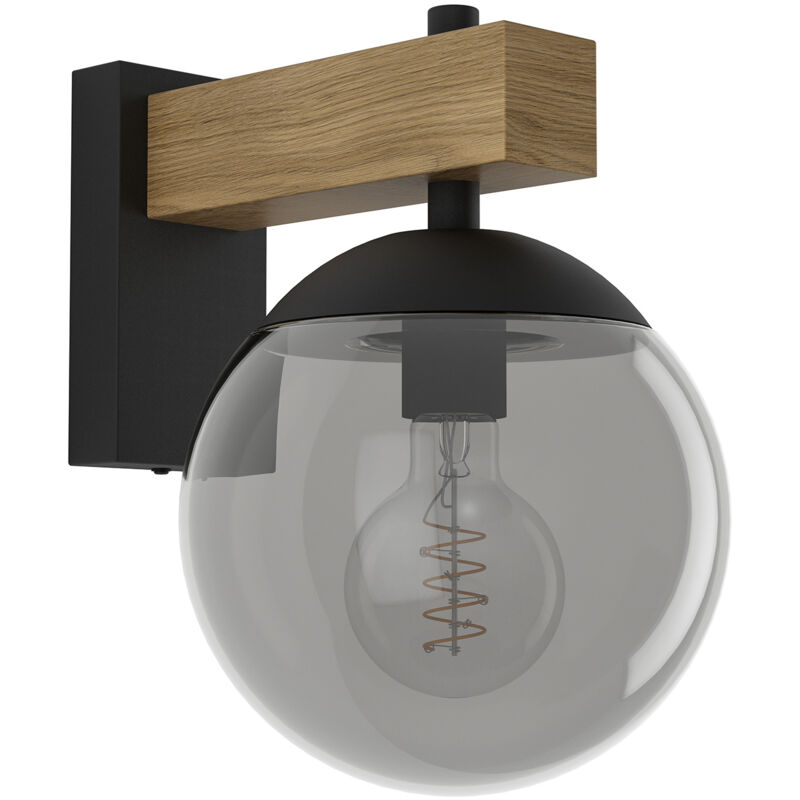 foto del prodotto applique esterno contemporanea bufalata acciaio marrone 1 luce e27