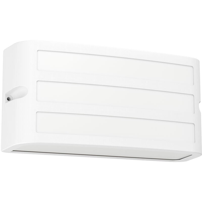 foto del prodotto applique esterno contemporanea camarda alluminio e policarbonato bianco led
