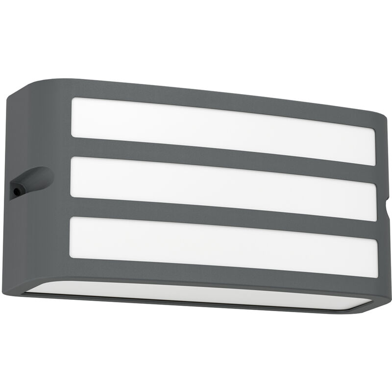 foto del prodotto applique esterno contemporanea camarda alluminio grigio 1 luce e27