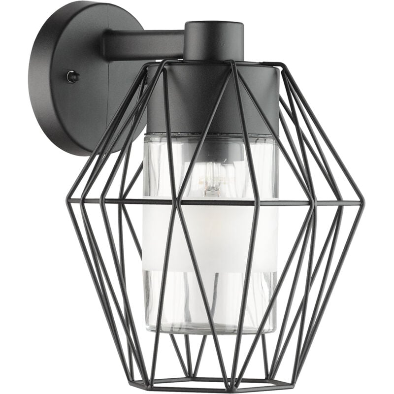 foto del prodotto applique esterno contemporanea canove metallo nero 1 luce e27