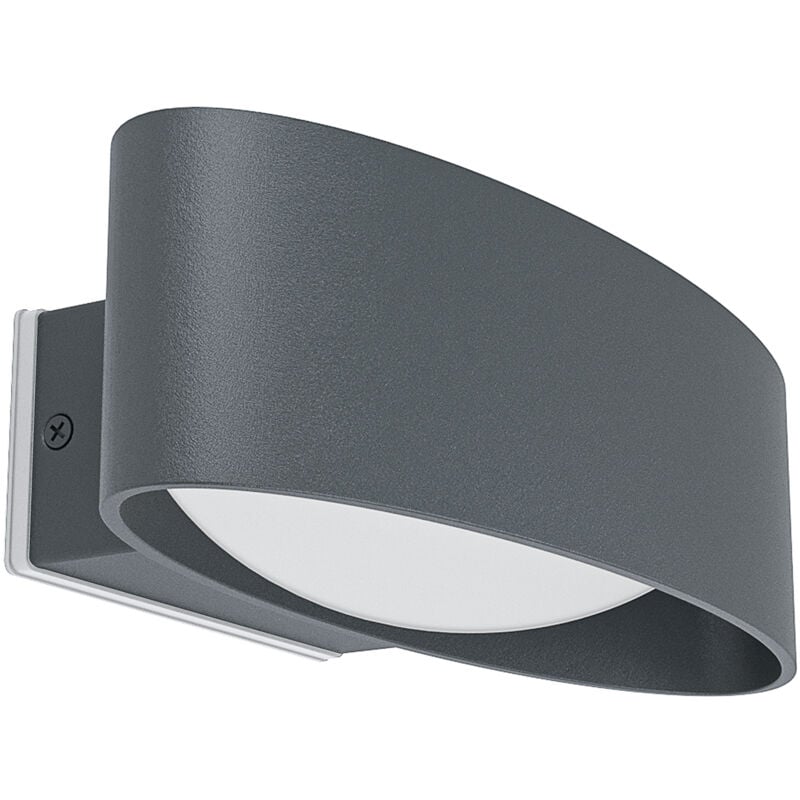 foto del prodotto applique esterno contemporanea chinoa alluminio grigio policarbonato trasp led