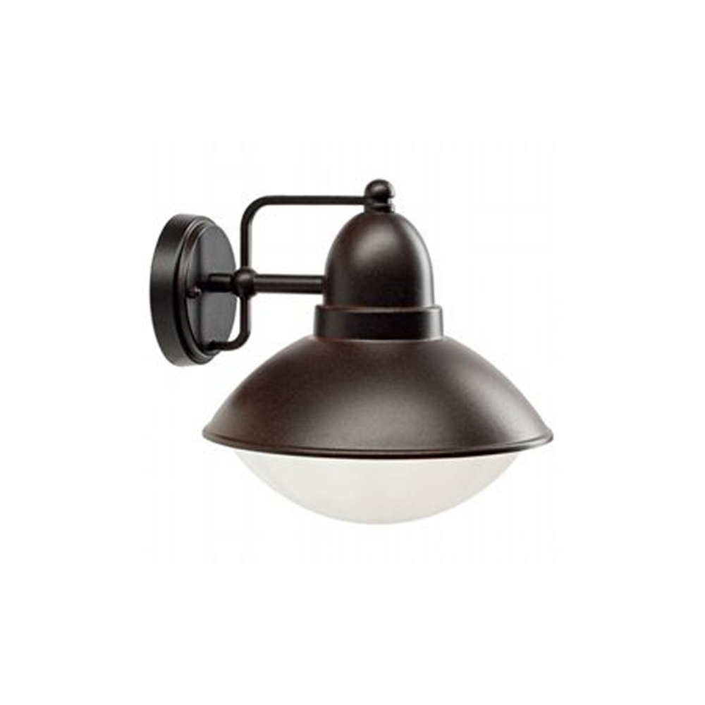 foto del prodotto applique esterno contemporanea itaca alluminio e porcellana ruggine 1 luce e27