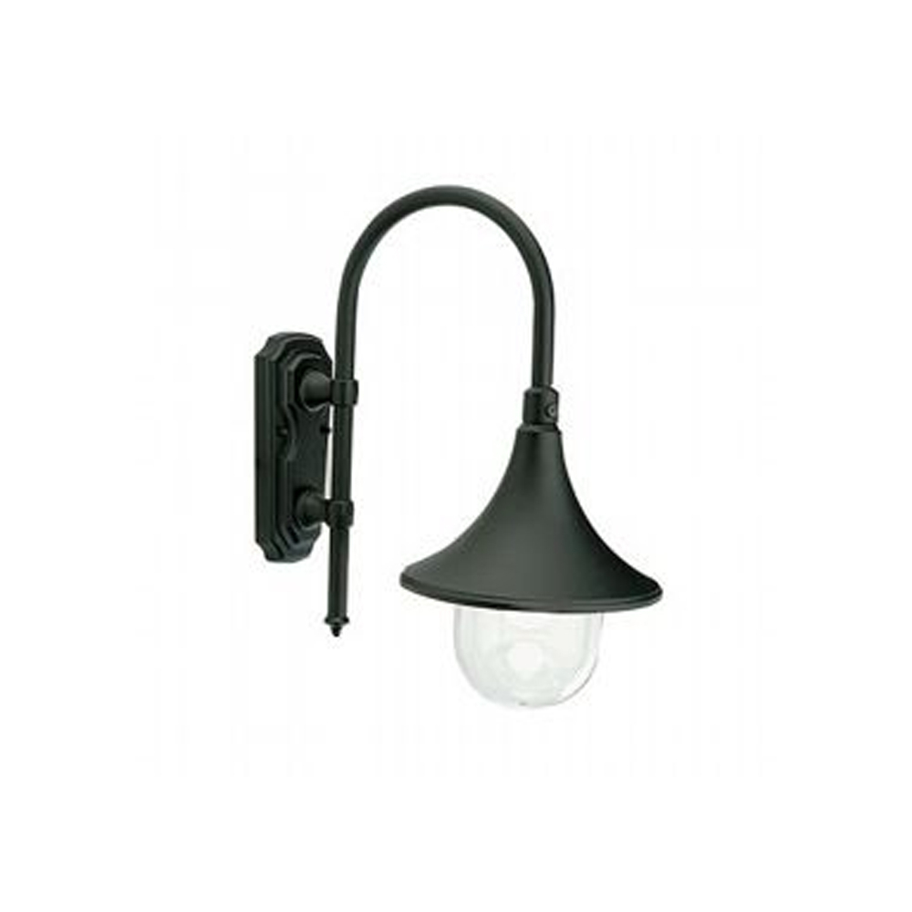 foto del prodotto applique esterno contemporanea lampara alluminio e termoplastica nero 1 luce e27