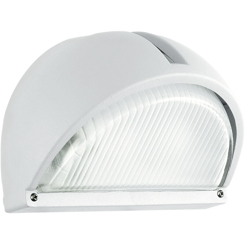 foto del prodotto applique esterno contemporanea onja alluminio bianco vetro 1 luce e27