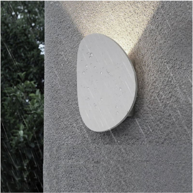 foto del prodotto applique esterno interno led cob a parete ip65 luce calda fredda naturale es65 b bianco naturale trade shop traesio
