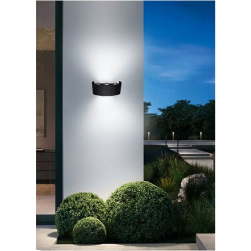 foto del prodotto applique esterno led 16 w crown ip65 up down nero luce calda fredda natural bianco freddo trade shop traesio