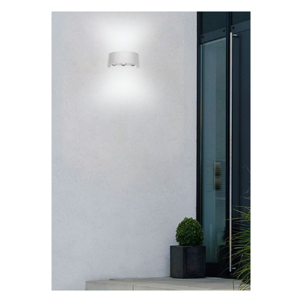 foto del prodotto applique esterno led 16 watt crown ip65 up down bianco luce es64 bianco freddo trade shop traesio