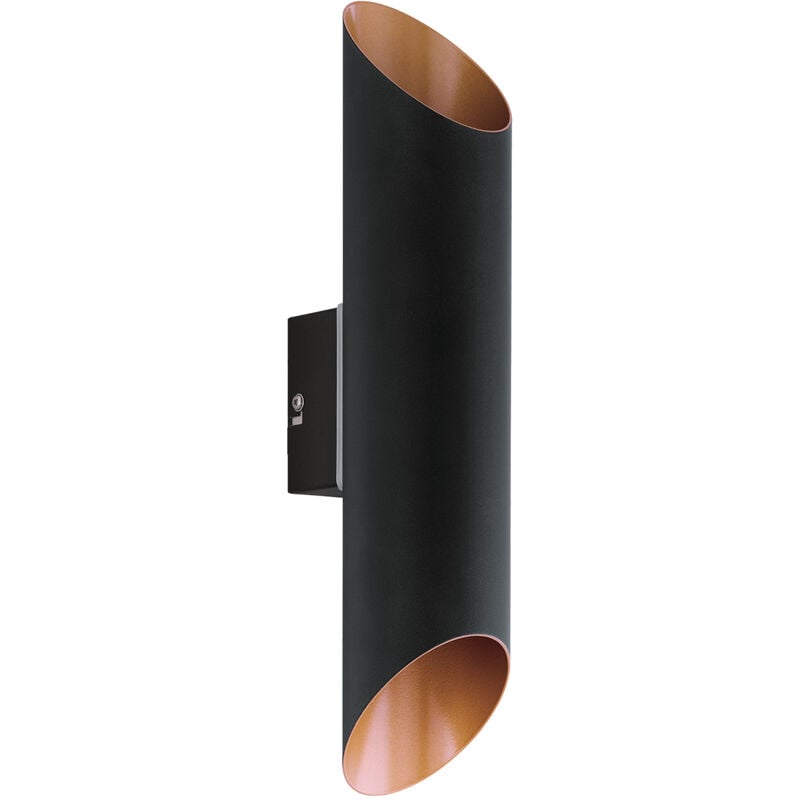 foto del prodotto applique esterno moderna agolada metallo nero rame led