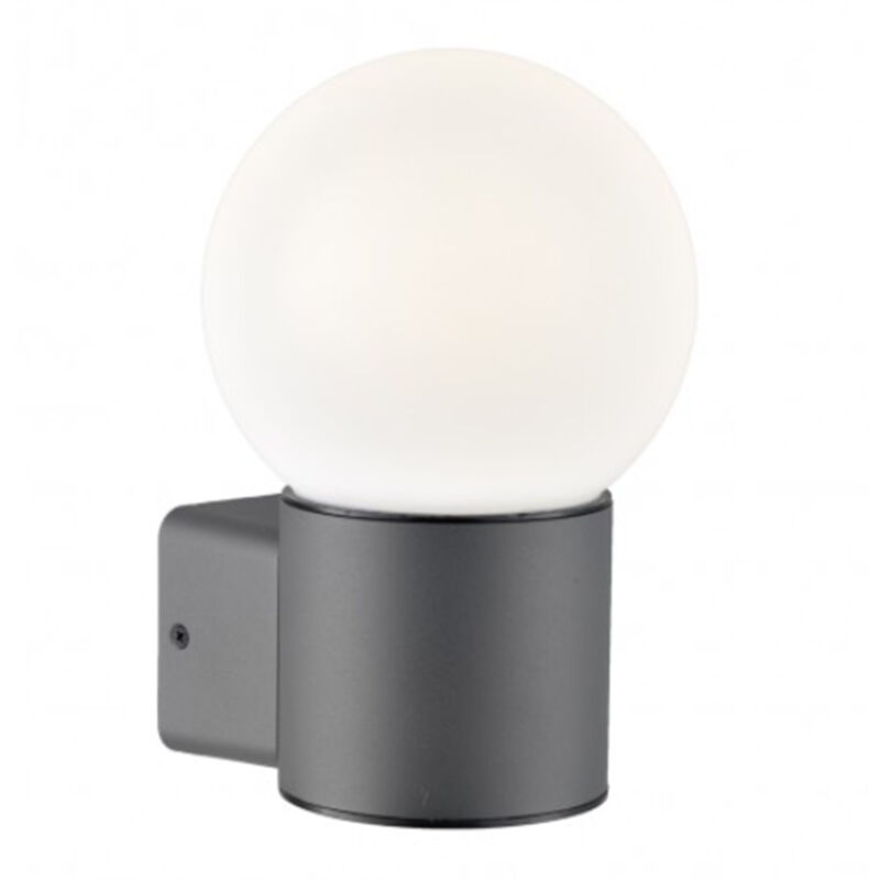 foto del prodotto applique esterno moderna brooklyn alluminio nero bianco 1 luce e27 ip44