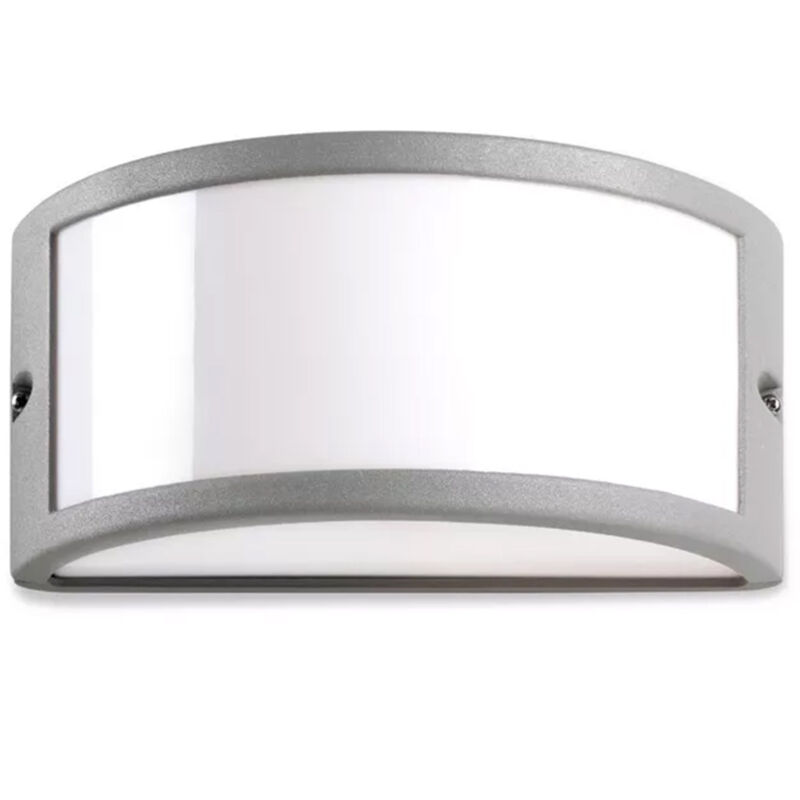 foto del prodotto applique esterno moderna emerson alluminio grigio bianco 1 luce e27 ip54